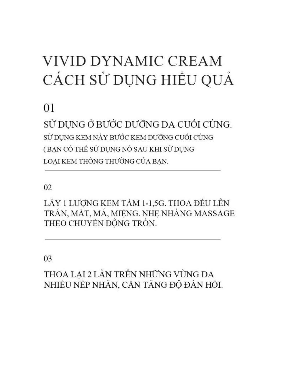 Kem dưỡng trắng da, căng bóng toàn diện - Vivid Dynamic Cream Jeu’Demeure Dermishuttle