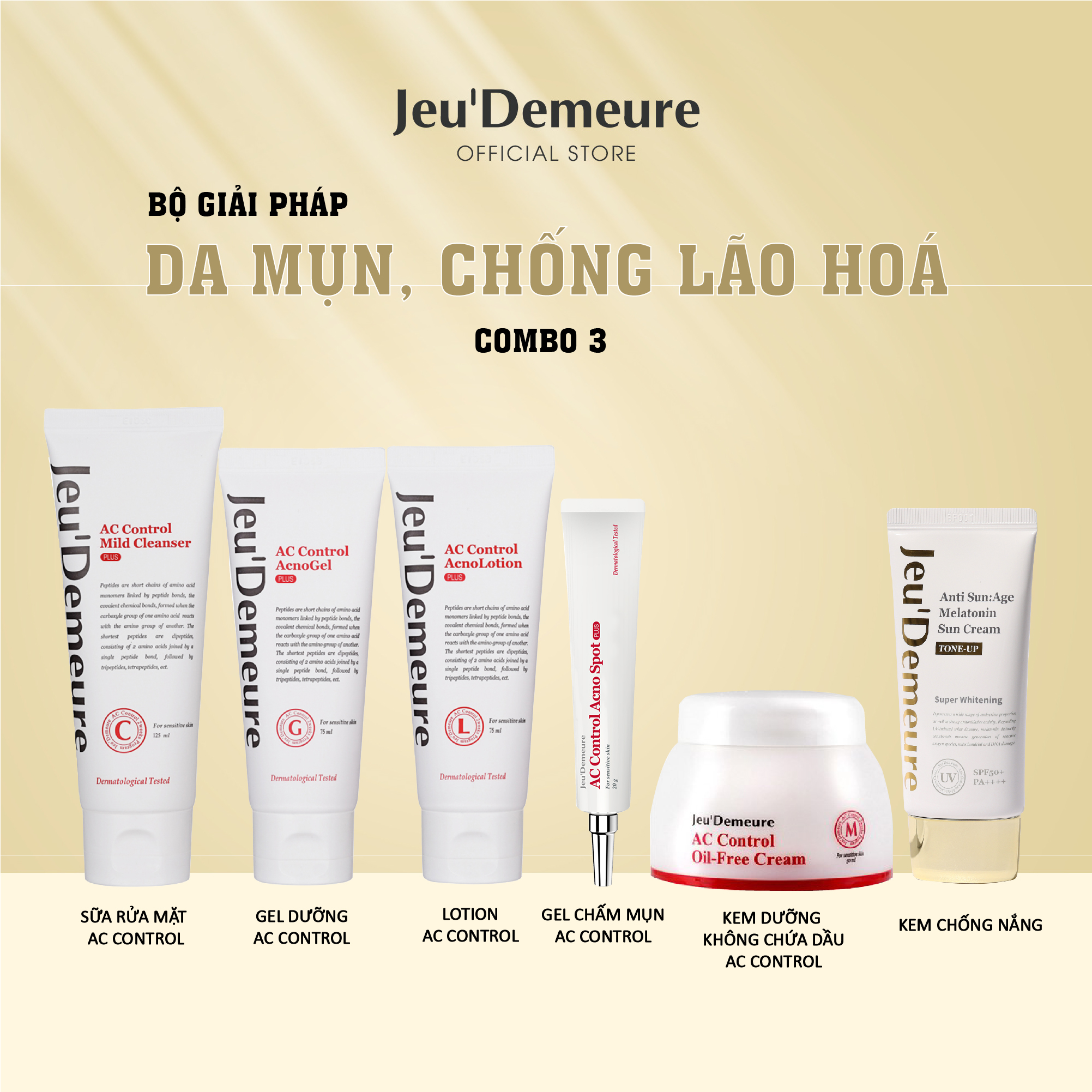 Bộ sản phẩm Giải pháp da mụn, chống lão hóa 4 - JeuDemeure