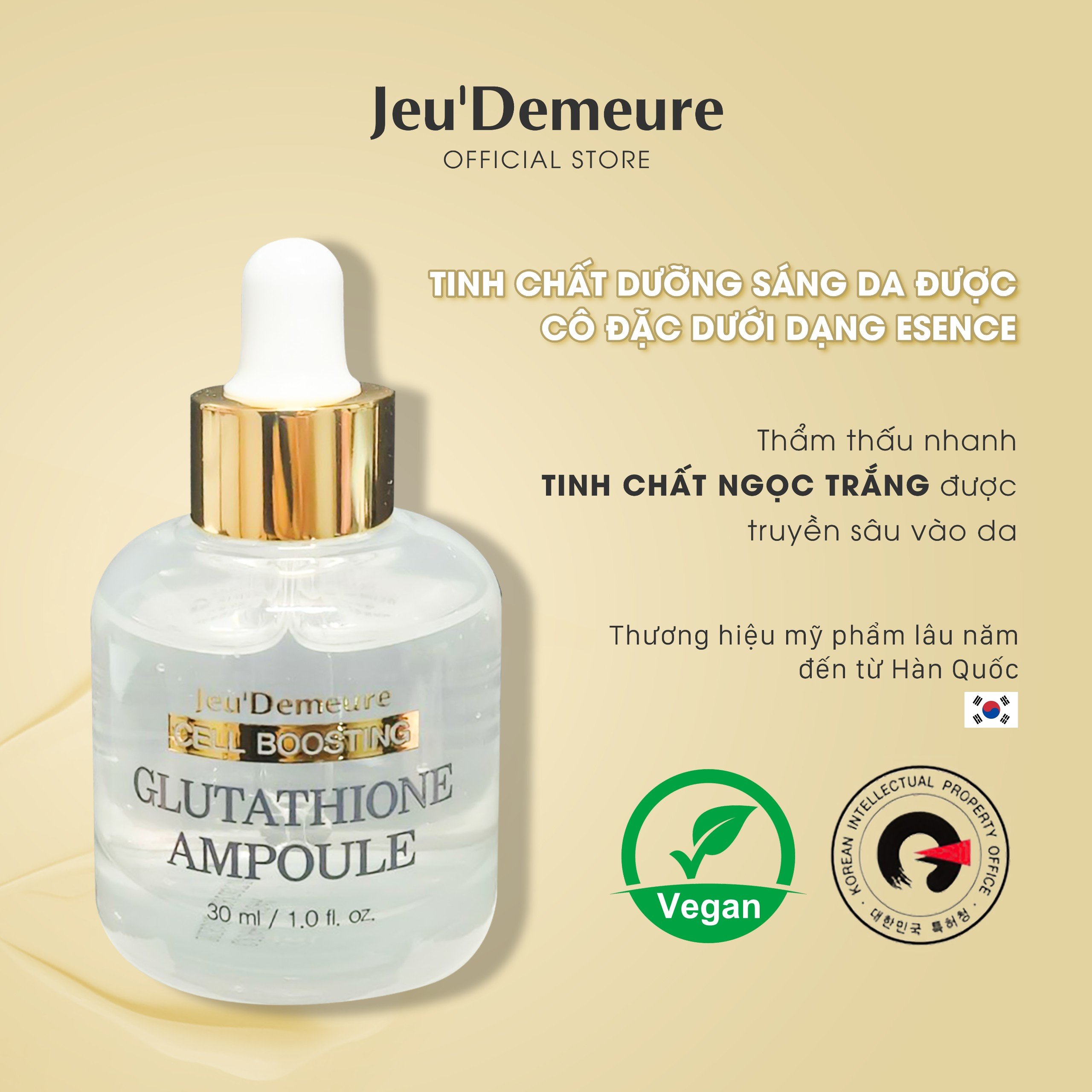 Tinh chất dưỡng trắng da cô đặc 30ml - Glutathione Ampoule Jeu’Demeure